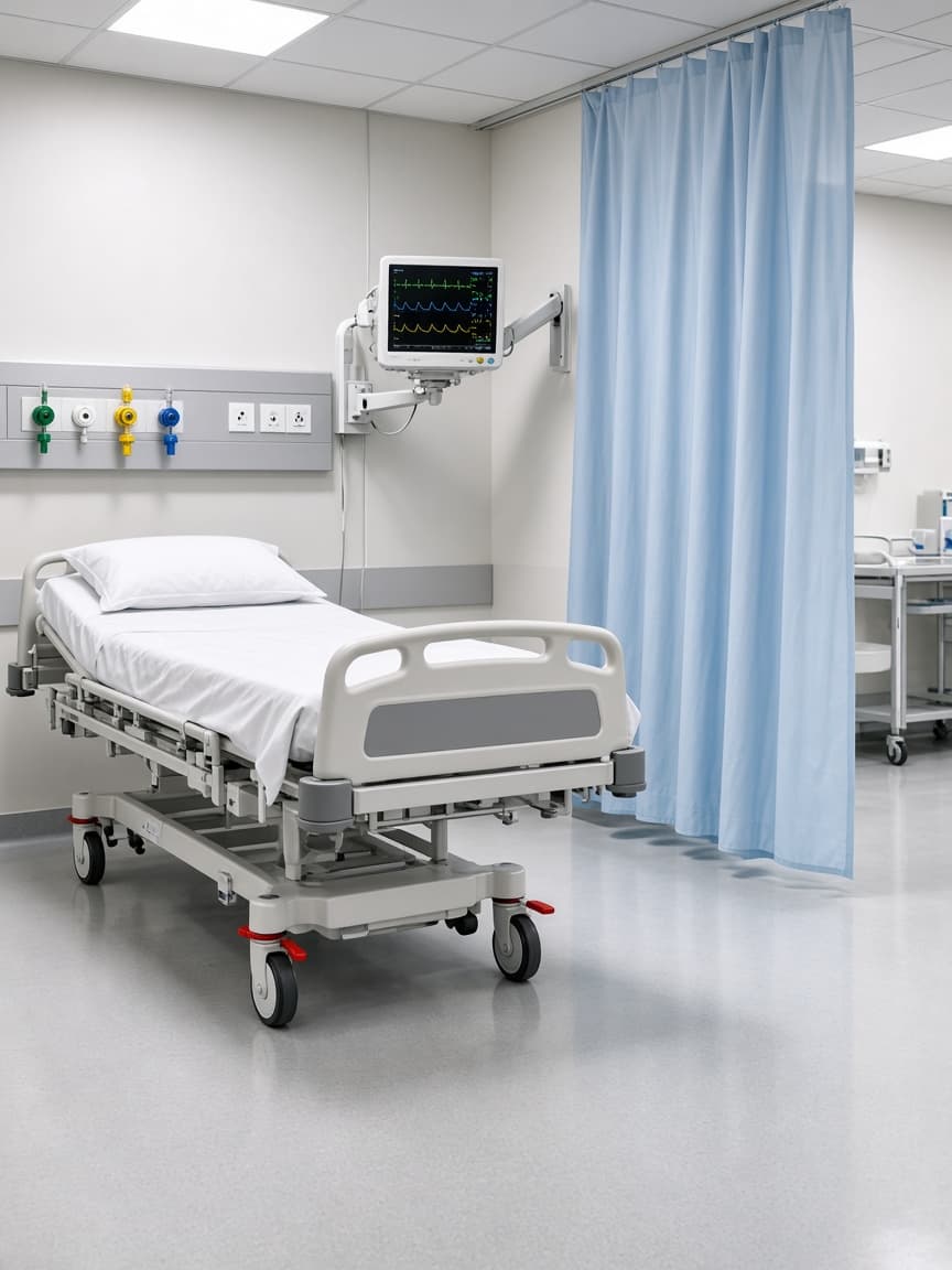 Emergency treatment bay at Param Hospital